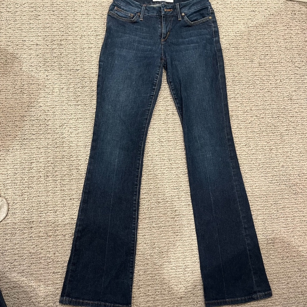 low rise flare jeans dark wash